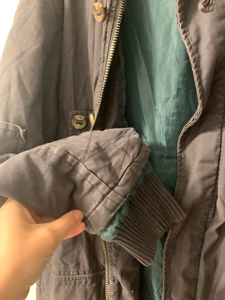 Review Xl jacket parka Jacke Steppjacke Mantel xl dunkelgrau in Berlin