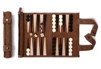 Backgammon Brettspiel Mocca 100% Leder Stuttgart - Stuttgart-Süd Vorschau