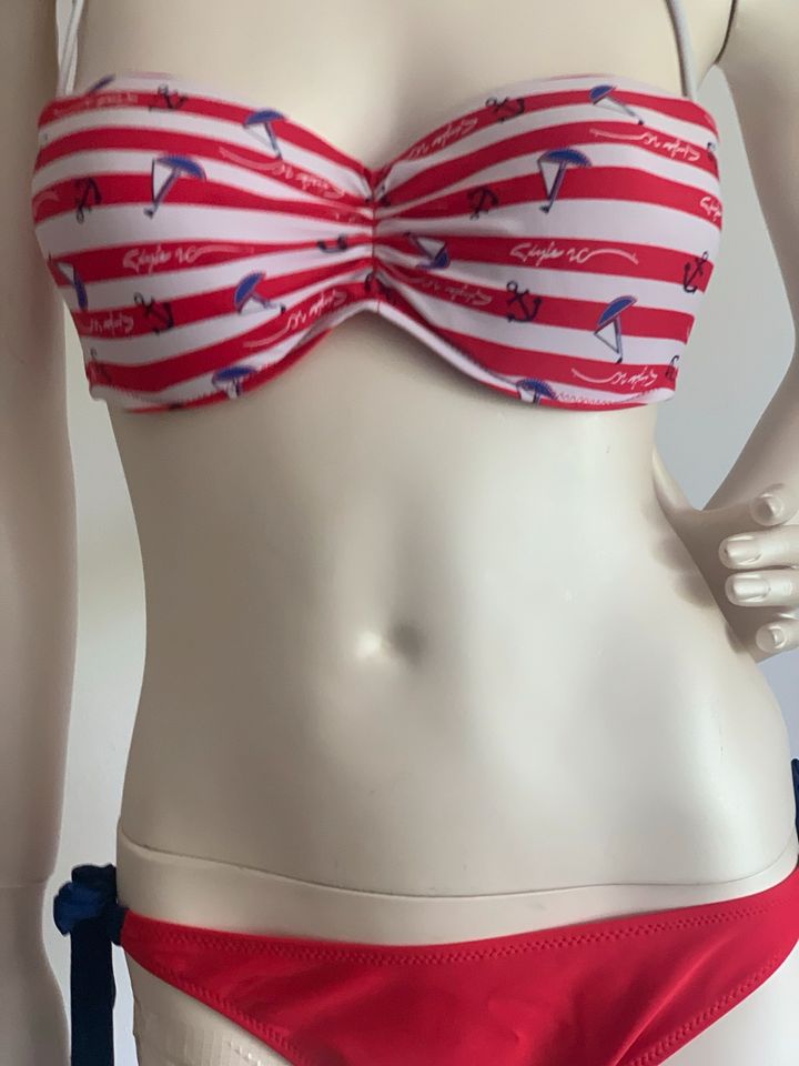 2 Teilig Bikini/Badeanzug , Gr.36/75C,Marine Look in München