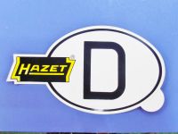 HAZET-Rarität  Werbemittel  "D-Zeichen mit Hazet-Logo" Aufkleber Bayern - Ansbach Vorschau