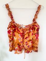 Croptop orange Blumen neu XS München - Schwabing-West Vorschau