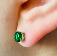 Ohrringe mit smaragtgrünen Schmucksteinen aus 925er Silber Hessen - Wiesbaden Vorschau