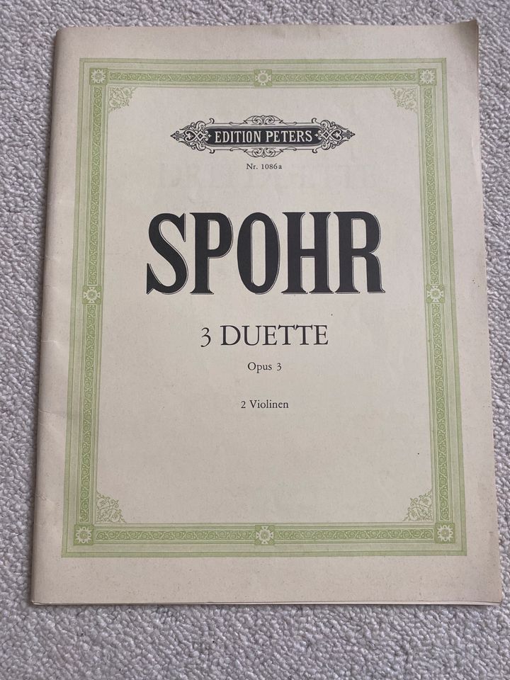 Noten Louis Spohr, op. 3: Duette für 2 Violinen, Peters in Oberursel (Taunus)