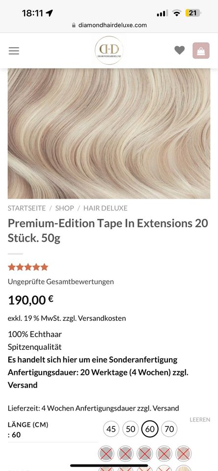 20 Tape extensions Von diamondhairdeluxe in Möhnesee