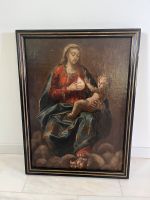 Wandgemälde 1984 Mutter Maria Jesuskind Gemälde Madonna Hessen - Villmar Vorschau