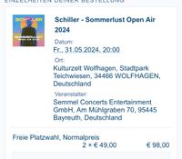 Schiller Konzert 31.05.24 Wolfhagen 2 x Sommerlust Hessen - Gudensberg Vorschau