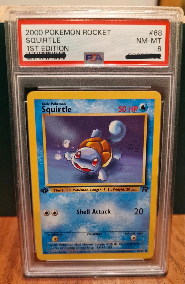 Pokemon Squirtle 1. Edition Team Rocket 2000 PSA 8 in Bochum