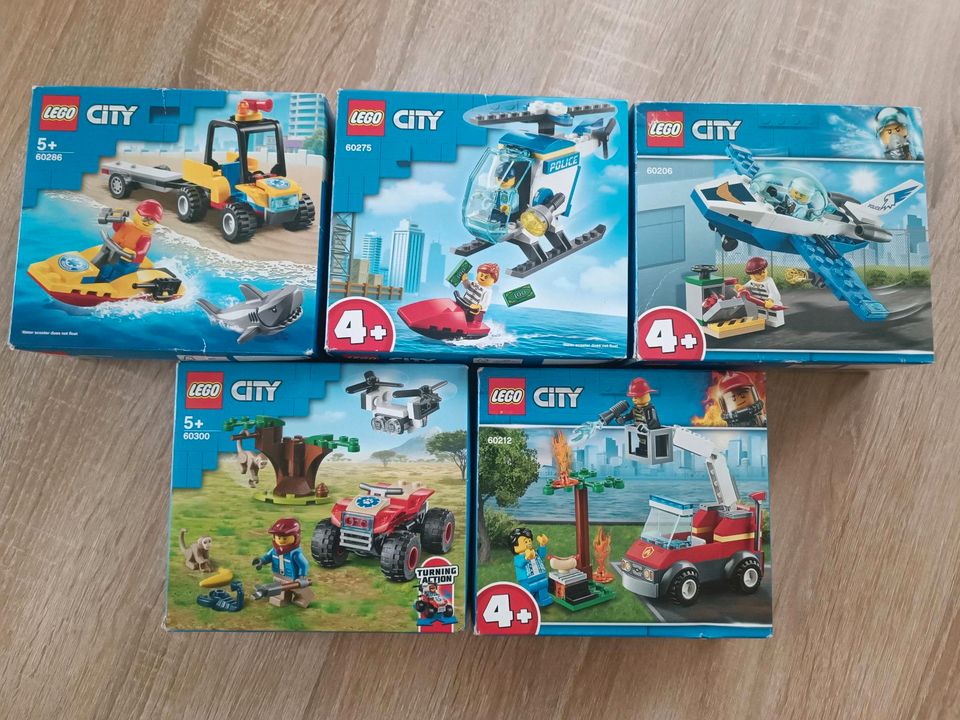 5 Lego City Sets, alle vollständig mit original Verpackung in Beerfelden