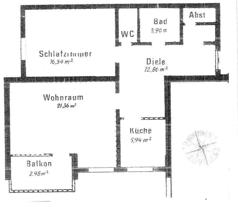 Zwei-Zimmer-Wohnung mit Balkon im Zentrum in Bad Harzburg