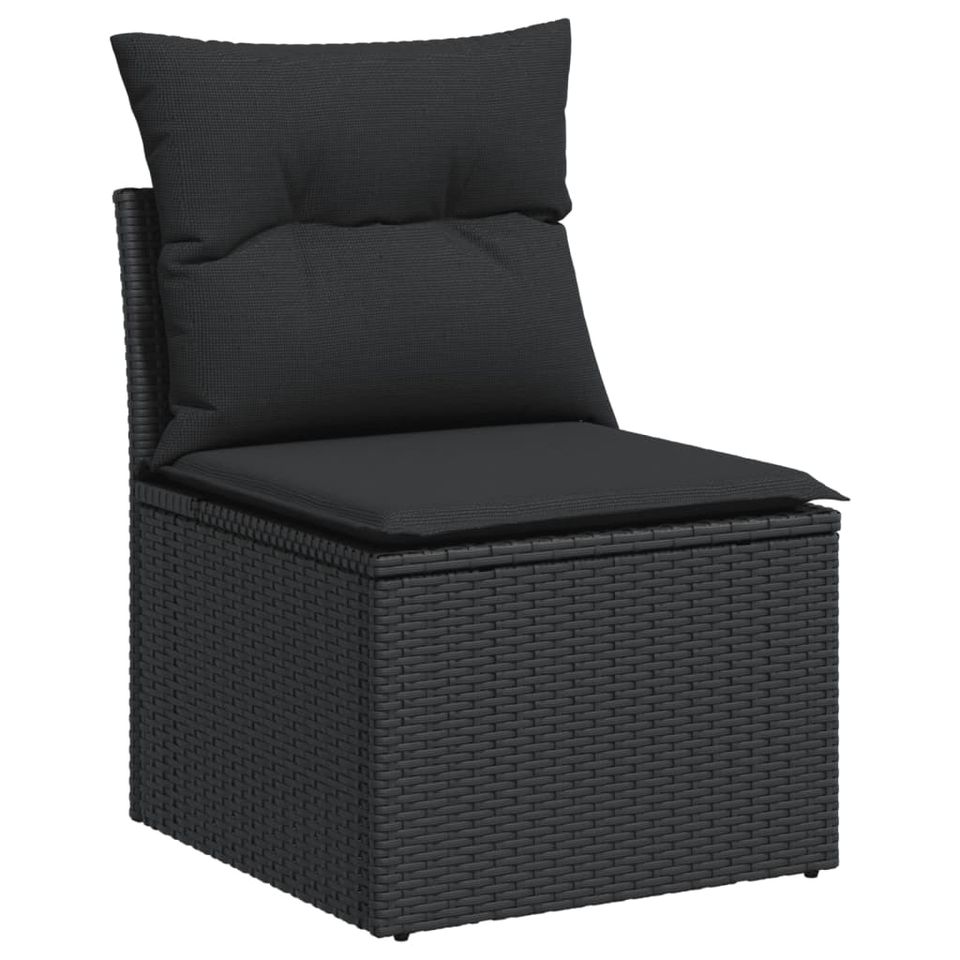 6-tlg. Garten-Sofagarnitur Gartenlounge Schwarz Poly Rattan in Bad Kissingen