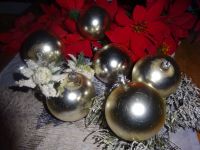 Weihnachtsschmuck Christbaumkugeln Silber matt 6 Stück - alt Dithmarschen - Heide Vorschau