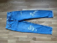 Zara Mom Jeans Straight leg destroyed mid-waist 34 Frankfurt am Main - Westend Vorschau