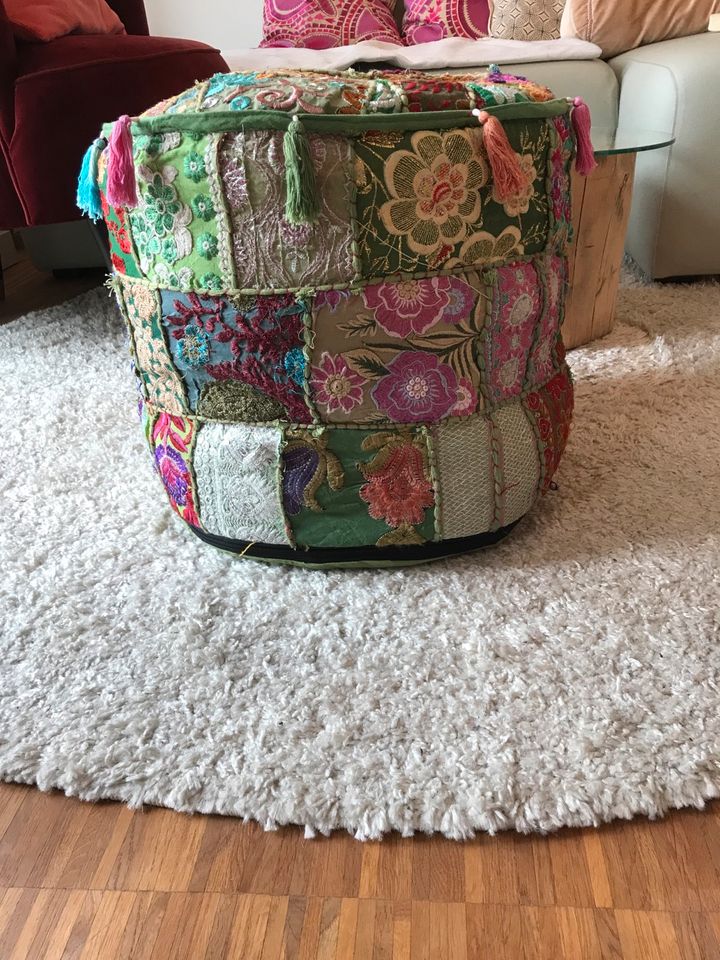 dien Rajasthan Patchwork Sitzkissen Pouf in Berlin