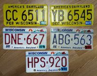 Wisconsin USA License Plate Nummernschild 1981 1983 1989 1990/92 Schleswig-Holstein - Lübeck Vorschau