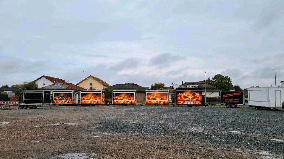 XXL Verschiedene Größen Imbissanhänger Imbisswagen mieten zu vermieten  verleih Foodtruck Verkaufswagen Grillwagen Dönerwagen Döneranhänger Foodtrailer Burgerwagen Wurstbude Streetfood Event mieten in Groß-Gerau