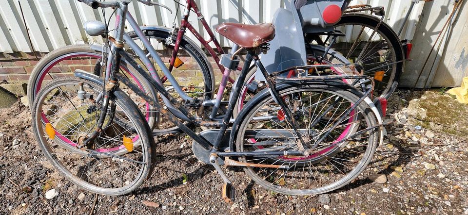 3 Alte Fahrräder in Neukirchen