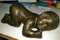 Skulptur ❤ Baby schlafend nach Mat Wanders ❤ Kunst Deko Düsseldorf - Heerdt Vorschau