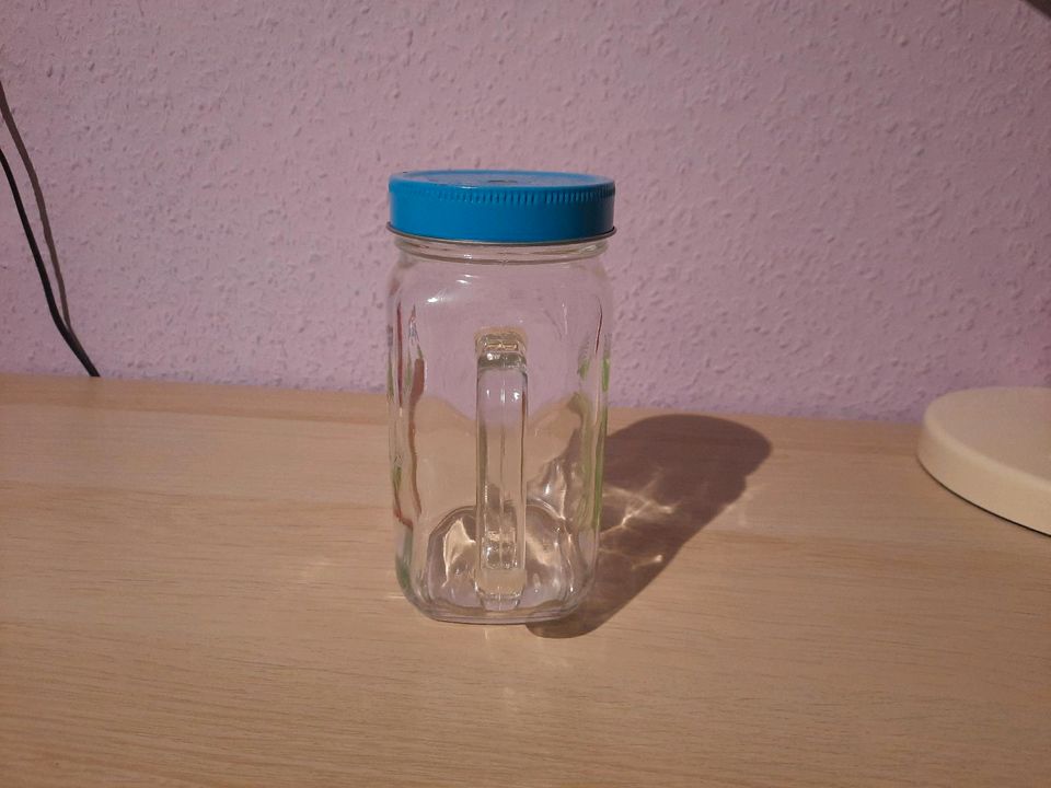 Kinder Riegel Strohhalm-Glas, Trinkglas mit Spruch,Sammelglas in Osnabrück