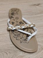 Neu: Flip Flops Gr. 37 Sandalen weiß gold Rheinland-Pfalz - Queidersbach Vorschau