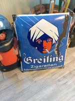 XXL Emailschild Greiling Zigaretten  -  ORIGINAL Rheinland-Pfalz - Wittlich Vorschau
