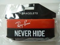 Ray Ban 2x Bracelet / Silicon-Armband / Wristband - NEU & OVP Sachsen-Anhalt - Peißen Vorschau