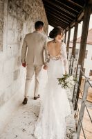 Brautkleid enzoani Hochzeitskleid spitze rückenfrei Meerjungfrau Bayern - Kösching Vorschau