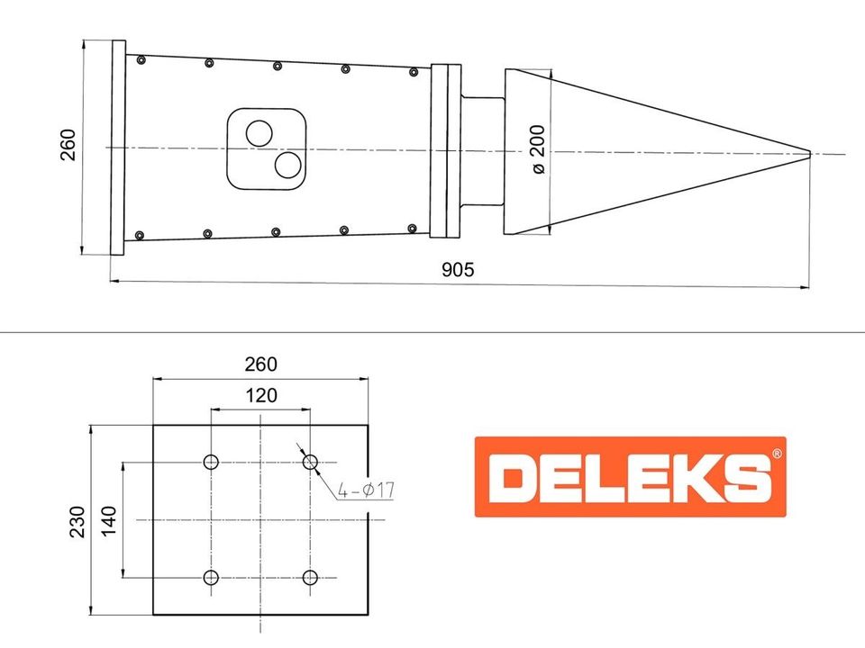 DELEKS® LSP-18 Kegelspalter Spaltkegel Drillkegel für Minibagger in Nordhorn