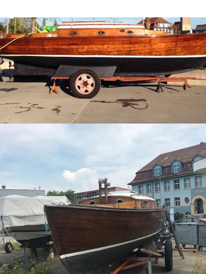 Sehr seltenes Holz Segelbot, Schweizer Werft, Müller. 1926 in Freiburg im Breisgau