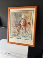 Joadoor Kunstdruck Gemälde Bild in Holz Rahmen „Sitting Bull“ Hessen - Wiesbaden Vorschau