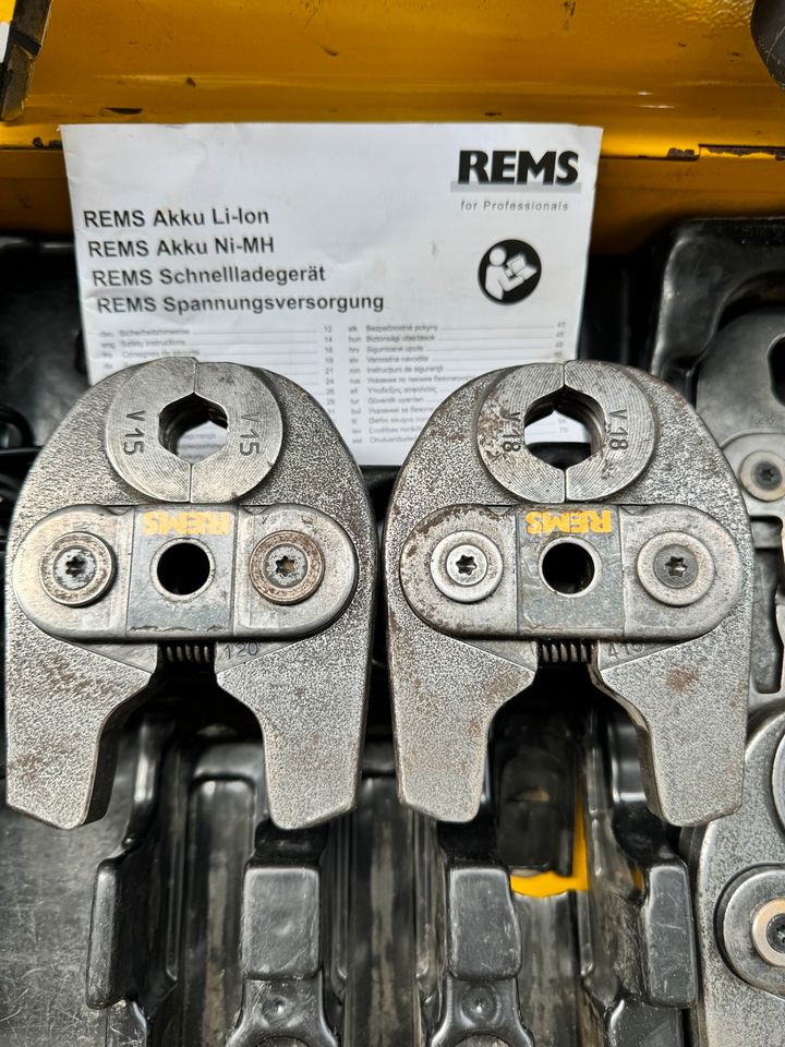 REMS Akku-Minipress mit Backen V15,V18,V22,V28,V35 2X Akku in Osterholz-Scharmbeck