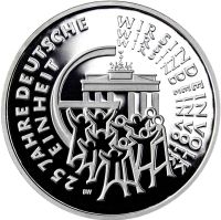 25 EURO "25 Jahre deutsche Einheit" 2015, 999er Silber Nordrhein-Westfalen - Waldfeucht Vorschau