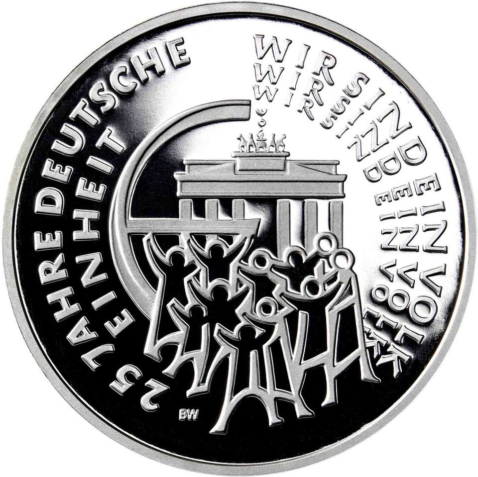 25 EURO "25 Jahre deutsche Einheit" 2015, 999er Silber in Waldfeucht