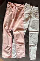 70s 80s 2x SASCH JEANS  HIGH WAIST WEISS – ROSA ROSE PINK – ITALY Hessen - Fuldatal Vorschau