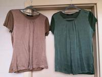 Hallhuber 2x Blusenshirt Seide Viskose braun grün M L 38 40 Niedersachsen - Laatzen Vorschau