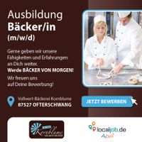 AZUBI zum/zur Bäcker/in (m/w/d) in Ofterschwang bei der Vollwert-Bäckerei Kornblume gesucht | www.localjob.de # ausbildung kreativ vielseitig Bayern - Sonthofen Vorschau