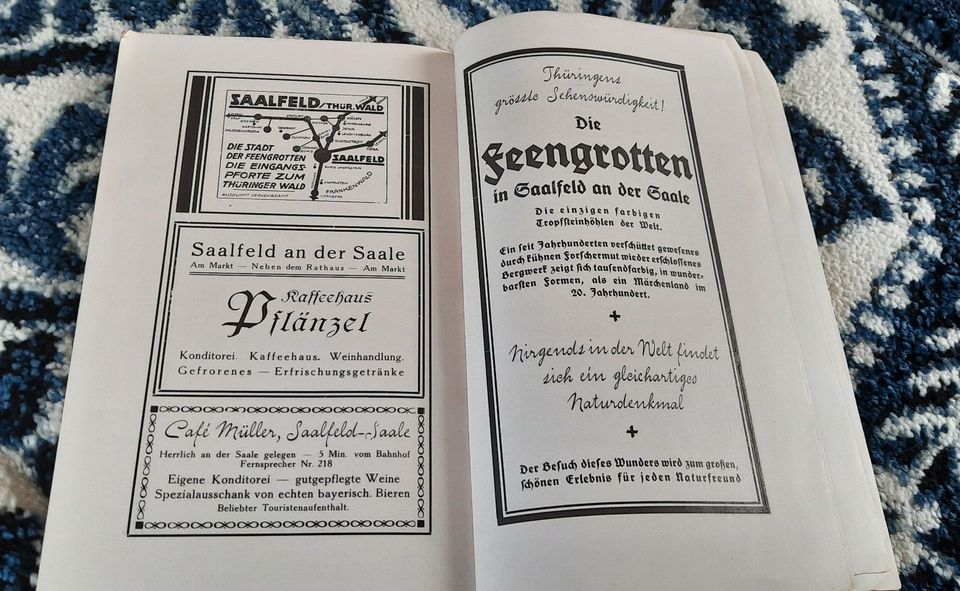 Buch Das obere Saaltal und der nördl. Frankenwald Wanderbuch 1925 in Lauda-Königshofen