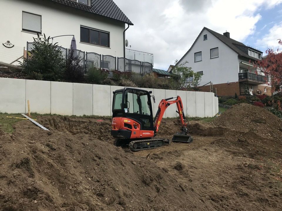 Bagger, Minibagger, Kubota 1,9 to KX019-4, zu vermieten in Biedenkopf