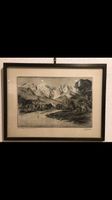 Lithographie Paul Geissler Alz und Zugspitze Bayern - Ainring Vorschau