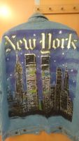 Unikat+vintage+New York+twin towers+mega Design+extravagant+jacke Brandenburg - Halbe Vorschau