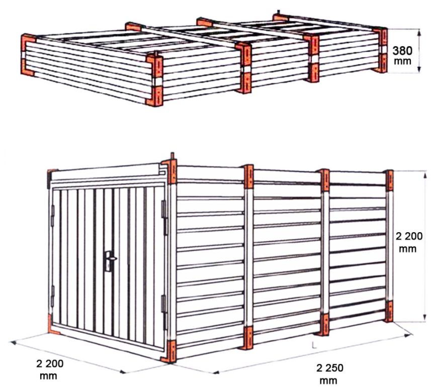 MIETEN: 2,2m Baucontainer / Materialcontainer / Garage leihen in Bad Königshofen