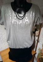 Kleid Tunika  Shirt Stretch Rockteil grau schwarz Pailletten. 42 Nordrhein-Westfalen - Lüdenscheid Vorschau