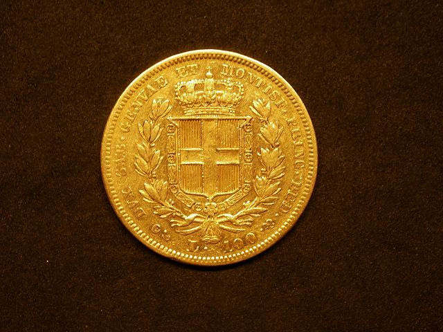 Königreich Sardinien Karl Albert 100 Lire GOLD 1834 P Genua in Ulm