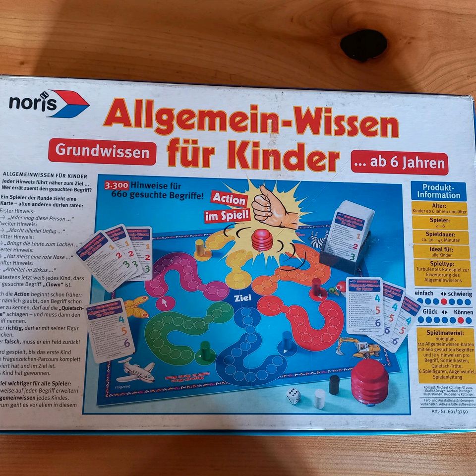Spiel: "Allgemein-Wissen für Kinder" ab 6 Jahren, von Noris in Rothenburg o. d. Tauber