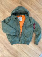 Alpha Industries MA-1 Hooded Oliv Bomberjacke Größe L Niedersachsen - Bissendorf Vorschau