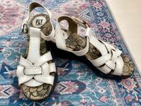 Original Fly London Plateau-Sandalen Leder weiß Gr. 38 Berlin - Zehlendorf Vorschau