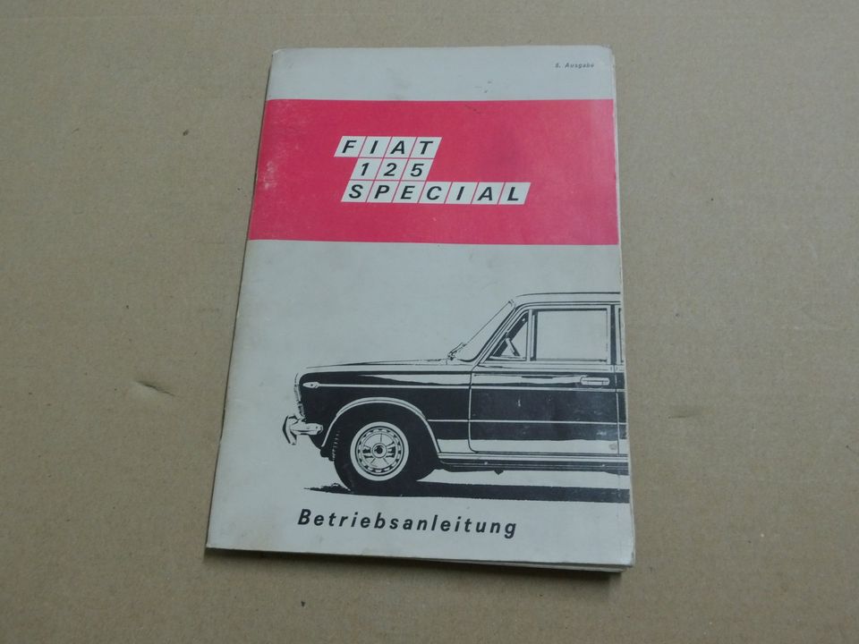 Betriebsanleitung Handbuch Fiat 125 Special 05/1971 + Änderungen in Wittstock/Dosse