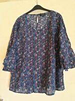 Bluse, blau gemustert, Gr. 46, Gina,  NEU,  Trompetenärmel Nordrhein-Westfalen - Ense Vorschau