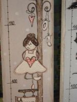 Kindermesslatte Ballerina Holz Messlatte Kids Handarbeit Neu 25€* Bayern - Lichtenfels Vorschau