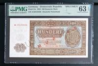 Banknote Geldschein DDR 100 Mark 1955 PMG63 EPQ Specimen Rarität Bayern - Senden Vorschau