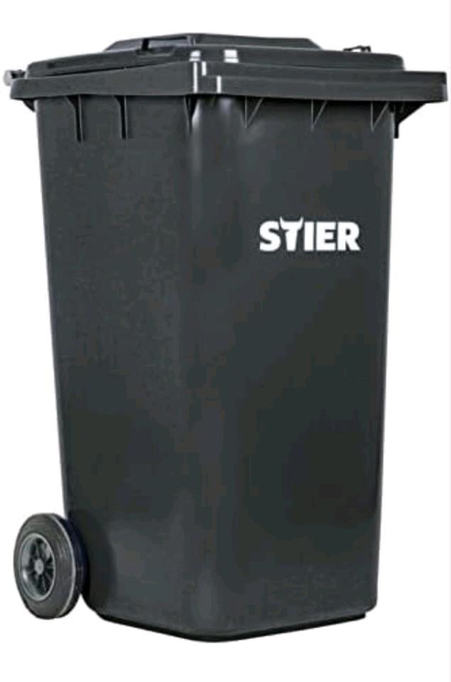 Mülltonne 2-Rad  Müllgroßbehälter schwarzgrau Stier 240Liter in Lehrte
